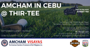 AMCHAM Cebu Thir-Tee Golf Tournament Sept 3 2018