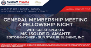 AMCHAM Visayas General Membership and Fellowship Aug 23 2018