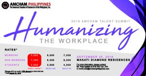 2018 AMCHAM Talent Summit Humanizing the Workplace